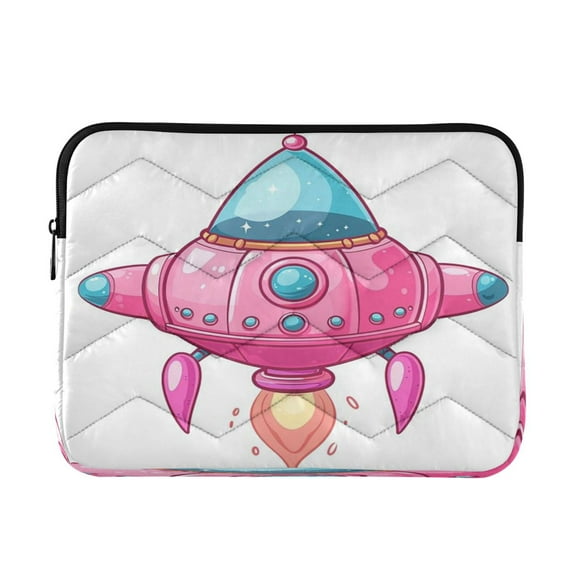 Laptop Inner Case 13.4x10.2In Laptop Case Is Suitable For 13-14In Laptop For Work Travel Outdoors Blue Glass Alien Spaceship