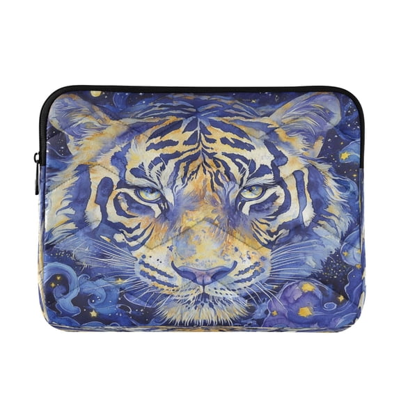 Laptop Inner Case 13.4x10.2In Laptop Case Is Suitable For 13-14In Laptop For Work Travel Outdoors Blue Watercolor Tiger Pattern