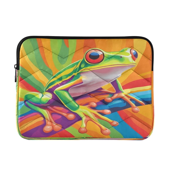 Laptop Inner Case 13.4x10.2In Laptop Case Is Suitable For 13-14In Laptop For Work Travel Outdoors Cartoon Green Frog