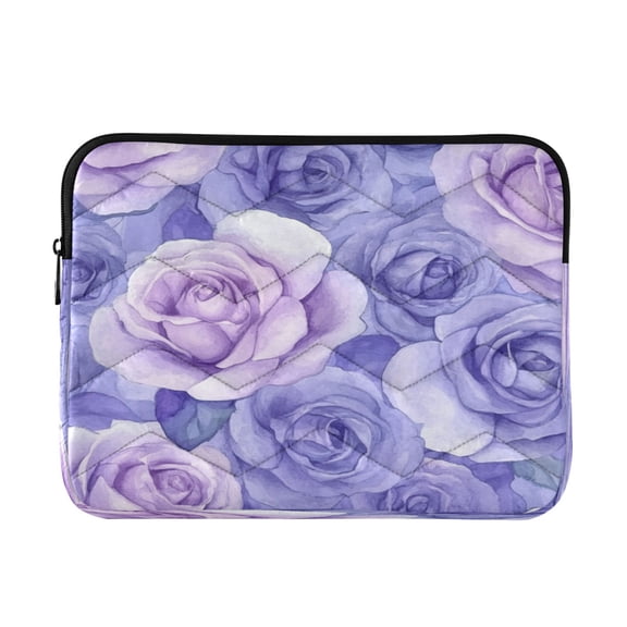 Laptop Inner Case 13.4x10.2In Laptop Case Is Suitable For 13-14In Laptop For Work Travel Outdoors Cartoon Purple Roses Seamless