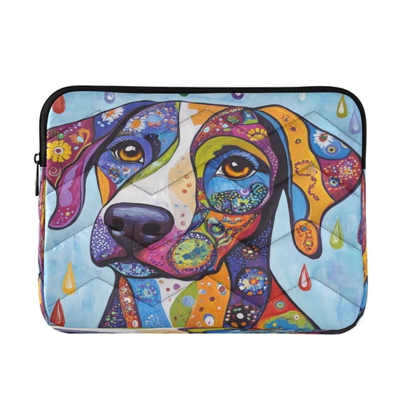 Laptop Inner Case 13.4x10.2In Laptop Case Is Suitable For 13-14In Laptop For Work Travel Outdoors Colorful Dogs and Raindrops