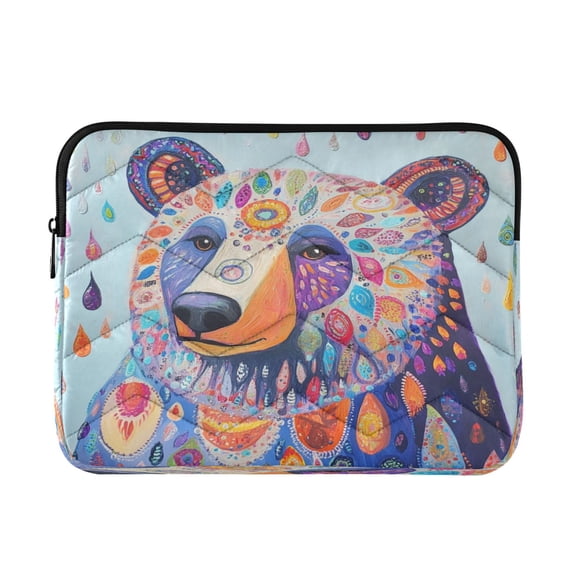 Laptop Inner Case 13.4x10.2In Laptop Case Is Suitable For 13-14In Laptop For Work Travel Outdoors Colorful Raindrop Bear Pattern