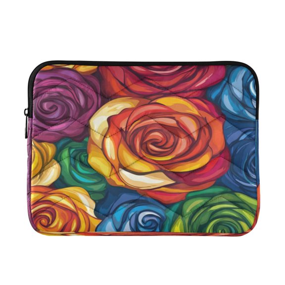 Laptop Inner Case 13.4x10.2In Laptop Case Is Suitable For 13-14In Laptop For Work Travel Outdoors Colorful Roses Seamless