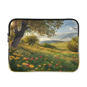 Laptop Inner Case 13.4x10.2In Laptop Case Is Suitable For 13-14In Laptop For Work Travel Outdoors Green Grass