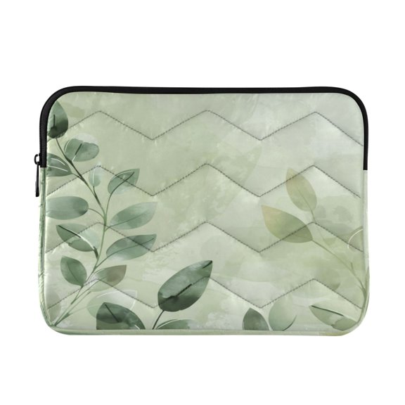 Laptop Inner Case 13.4x10.2In Laptop Case Is Suitable For 13-14In Laptop For Work Travel Outdoors Green Leaf