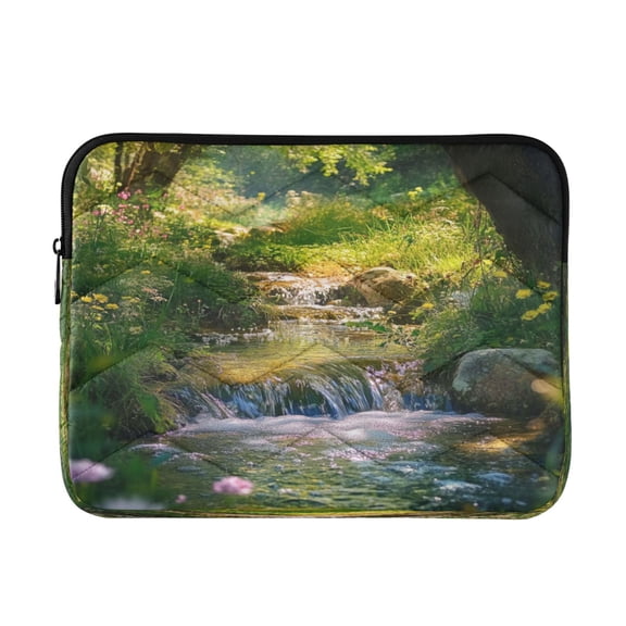Laptop Inner Case 13.4x10.2In Laptop Case Is Suitable For 13-14In Laptop For Work Travel Outdoors Green Stream