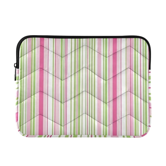 Laptop Inner Case 13.4x10.2In Laptop Case Is Suitable For 13-14In Laptop For Work Travel Outdoors Green Vertical Stripe