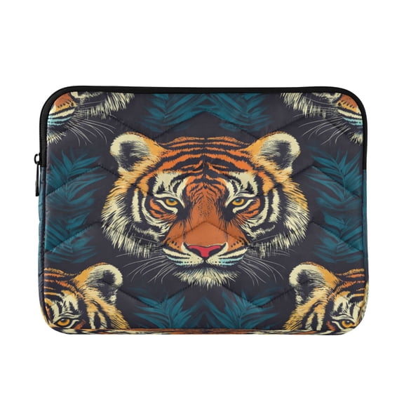 Laptop Inner Case 13.4x10.2In Laptop Case Is Suitable For 13-14In Laptop For Work Travel Outdoors Jungle Color Tiger Pattern