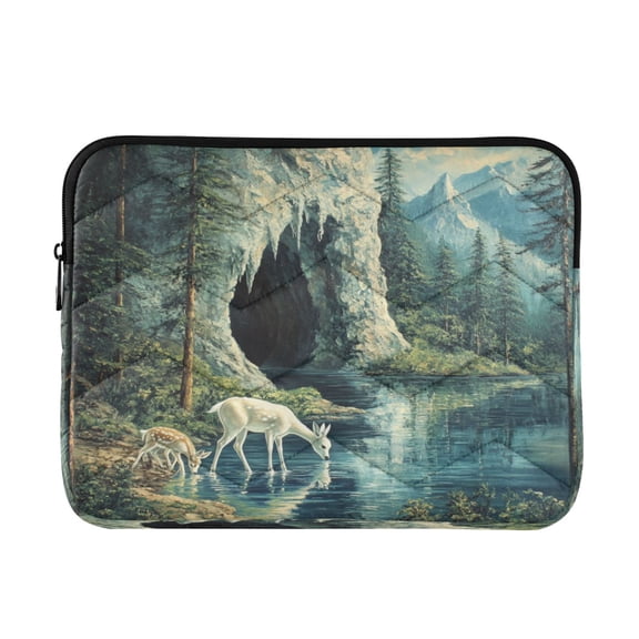 Laptop Inner Case 13.4x10.2In Laptop Case Is Suitable For 13-14In Laptop For Work Travel Outdoors Little Deer Stream Water