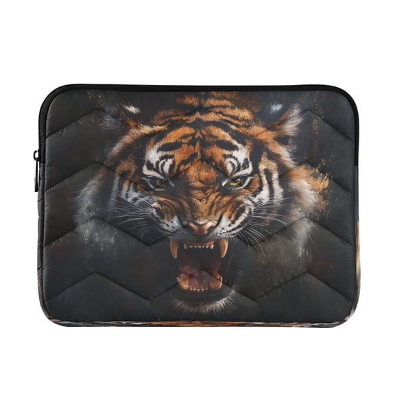 Laptop Inner Case 13.4x10.2In Laptop Case Is Suitable For 13-14In Laptop For Work Travel Outdoors Open-mouthed Tiger