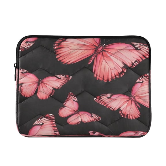 Laptop Inner Case 13.4x10.2In Laptop Case Is Suitable For 13-14In Laptop For Work Travel Outdoors Pink Butterfly Seamless