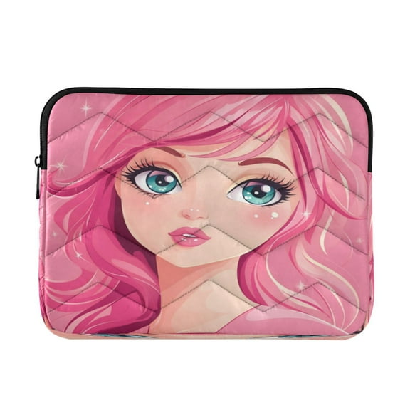 Laptop Inner Case 13.4x10.2In Laptop Case Is Suitable For 13-14In Laptop For Work Travel Outdoors Pink Cartoon Girl