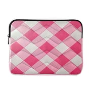 Laptop Inner Case 13.4x10.2In Laptop Case Is Suitable For 13-14In Laptop For Work Travel Outdoors Pink Check