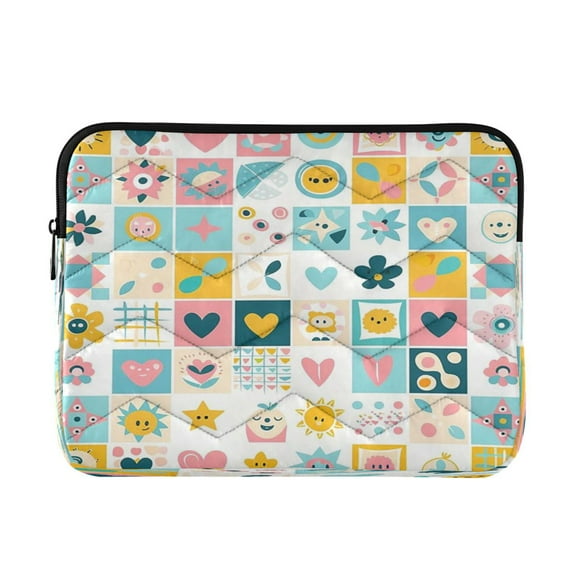Laptop Inner Case 13.4x10.2In Laptop Case Is Suitable For 13-14In Laptop For Work Travel Outdoors Pink Heart-shaped Small Square