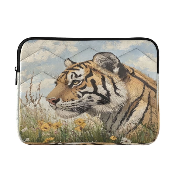 Laptop Inner Case 13.4x10.2In Laptop Case Is Suitable For 13-14In Laptop For Work Travel Outdoors Prairie Cartoon Tiger