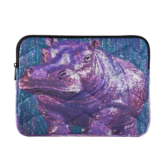 Laptop Inner Case 13.4x10.2In Laptop Case Is Suitable For 13-14In Laptop For Work Travel Outdoors Purple Hippopotamus