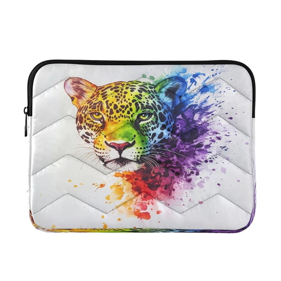 Laptop Inner Case 13.4x10.2In Laptop Case Is Suitable For 13-14In Laptop For Work Travel Outdoors Rainbow Leopard Pattern