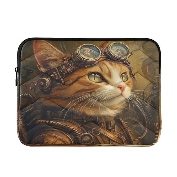 Laptop Inner Case 13.4x10.2In Laptop Case Is Suitable For 13-14In Laptop For Work Travel Outdoors Steampunk Cat