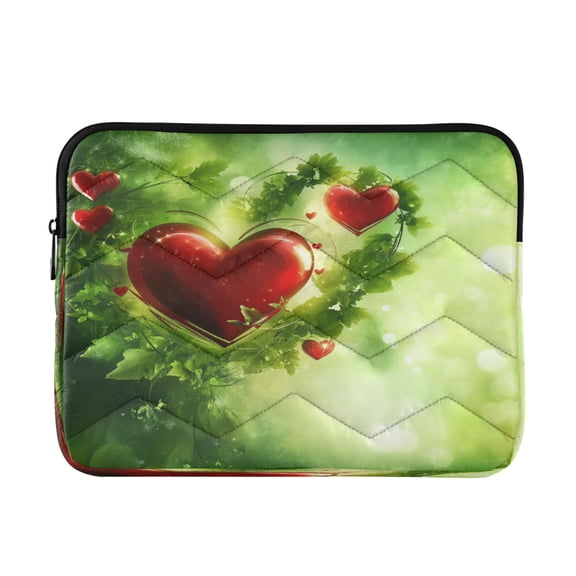 Laptop Inner Case 13.4x10.2In Laptop Case Is Suitable For 13-14In Laptop For Work Travel Outdoors Valentine's Day Red Heart Pattern