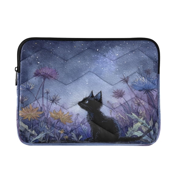 Laptop Inner Case 13.4x10.2In Laptop Case Is Suitable For 13-14In Laptop For Work Travel Outdoors Watercolor Black Cat