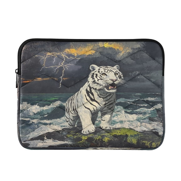 Laptop Inner Case 13.4x10.2In Laptop Case Is Suitable For 13-14In Laptop For Work Travel Outdoors White Tiger