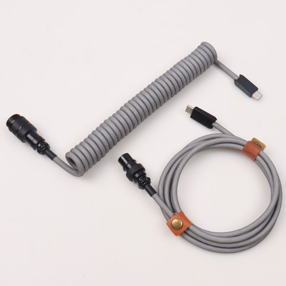 Laptop Keyboard Cable Type c to Usb c Long Coiled Cable for Mechanical Keyboard Usb c Coiled aviator Cable