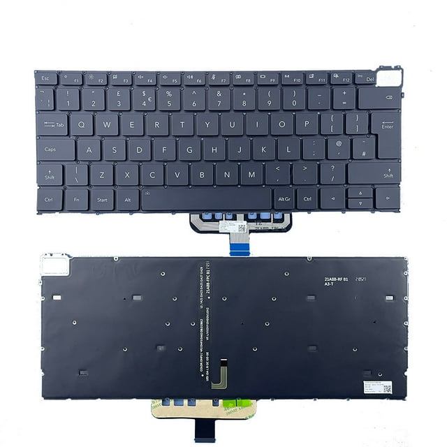 Laptop Keyboard For Honor MagicBook X 14 FRI-F56 Black United Kingdom UK With Backlit