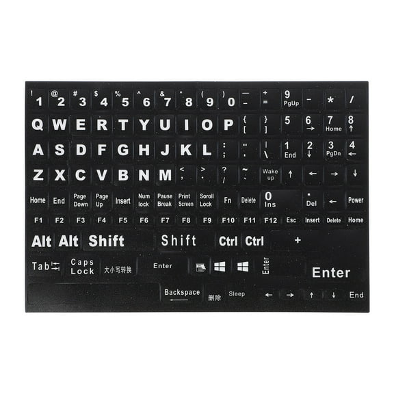 Laptop Keyboard Stickers, 1 Sheet Keyboard Sticker Universal English Letter Keyboard Label Accessory