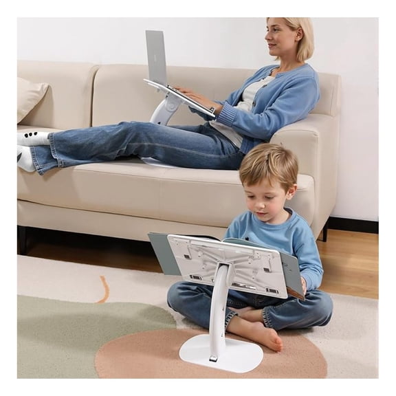 Laptop Lap Desk with Mouse Pad - Portable Bed Desk for Home Office, Kids, Travel - Adjustable Tilt Laptop Stand for Bed, Couch, Desk