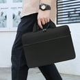 thumbnail image 1 of Laptop Messenger Bag for 15.6 Inch Computer - Water-Repellent Shoulder Bag with Padded Tablet Sleeve - Black Cloth Travel Briefcase with USB Charging Port, 1 of 6
