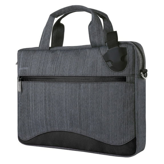 Laptop Messenger Black/Gray Nylon (NBKLEA608)