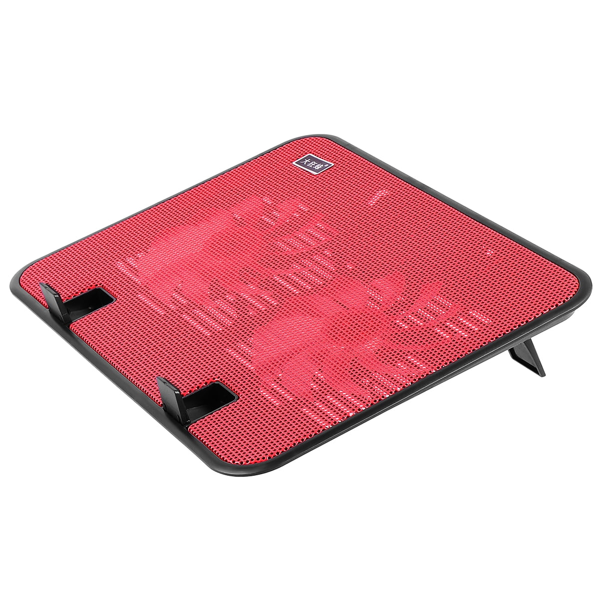 UKCOCO Red Notebook Cooler with Slim Design and Dual Quiet Fans Adjustable Laptop Cooling Pad Stand
