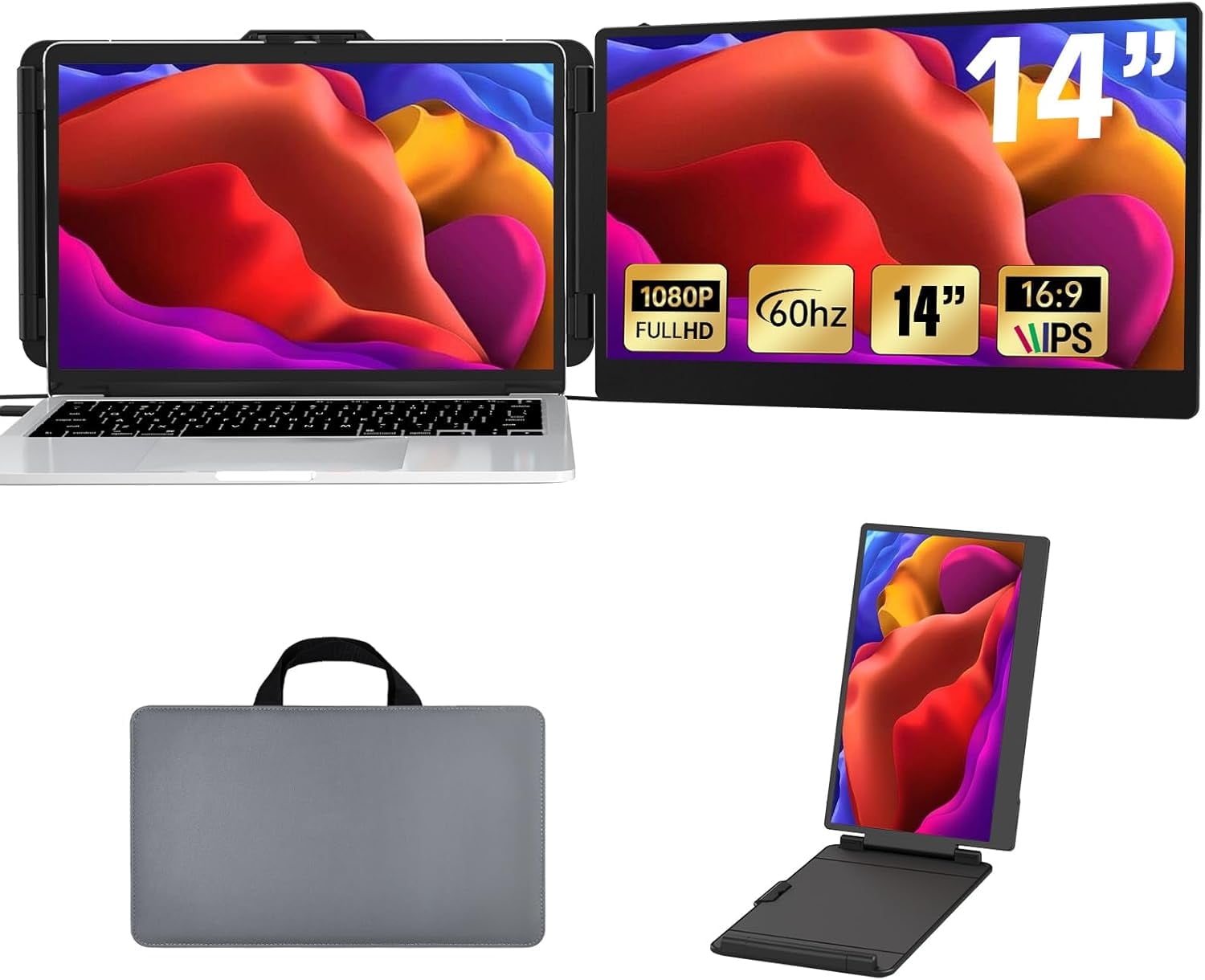 Laptop Monitor Extender, Portable Monitor for Laptop, Screen Extender ...
