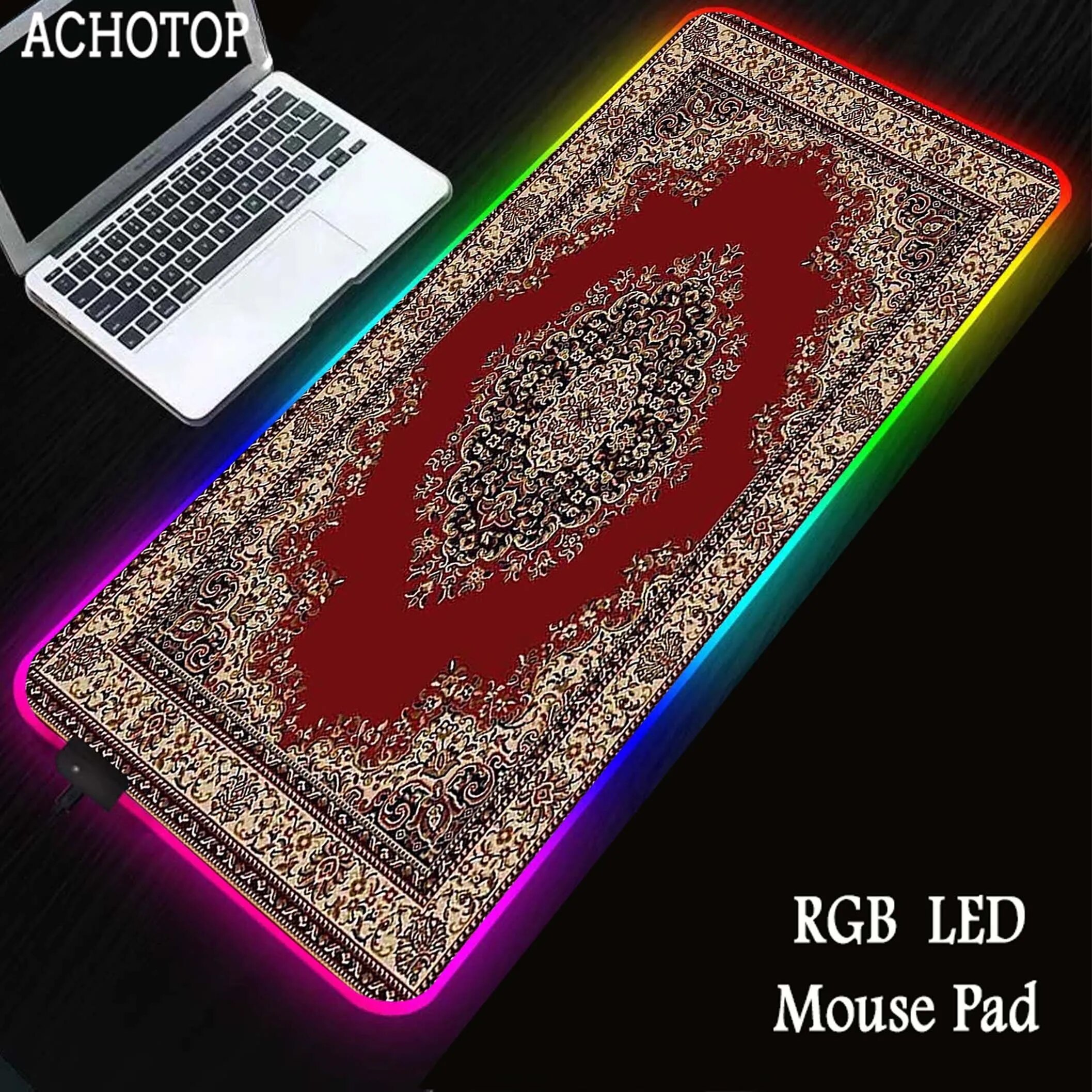 Laptop Mouse Game Carpet Keyboard Pads Persian Carper RGB Gaming Mouse Pad LED Gamer Desk