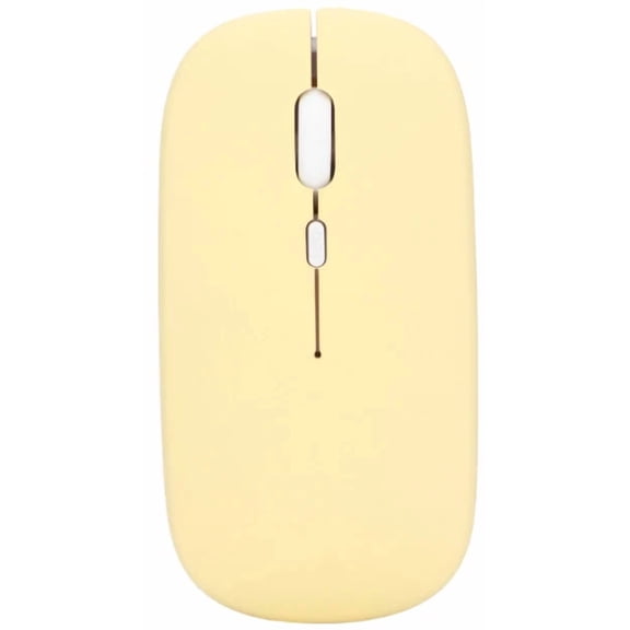 Laptop Mouse, Mute Smart Ultra-Thin Yellow Portable Mouse 10 Meters Wireless ...