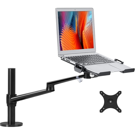 Laptop/Notebook/Projector Mount Stand, Height Adjustable Single Arm Mount Support 12-17 inch Laptop/Notebook/Tablet, Free Removable