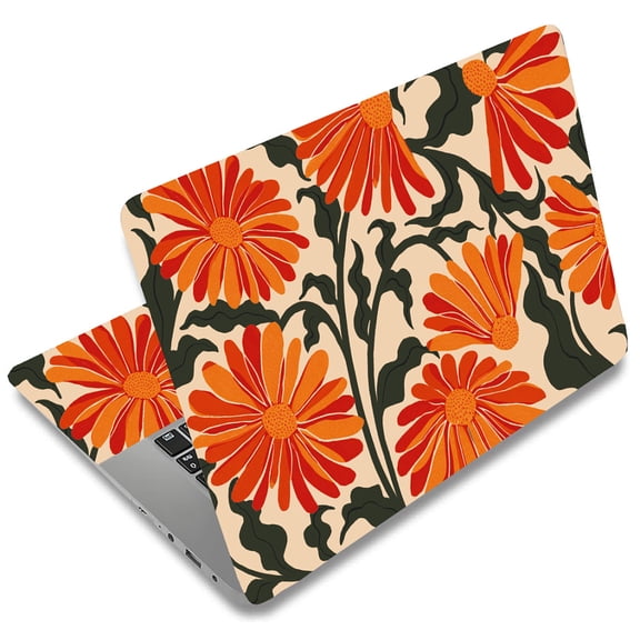 Laptop Notebook Skin Sticker Cover Decal Retro Flowers Laptop Protector Notebook PC Computer Art Protector Universal Notebooks Art Decal Fits 12" 13" 13.3" 14" 15" 15.4" 15.6 inch