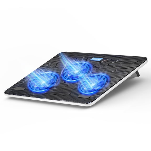 Laptop Pad  Portable Slim Quiet Usb Notebook Cooler Stand Chill Mat With 3 Blue Led Fans Fits 12-17 Inches (white)