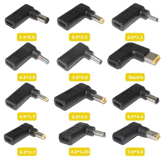 Laptop Power Adapter DC Plug USB-C to Universal Plug Converter for Lenovo Asus