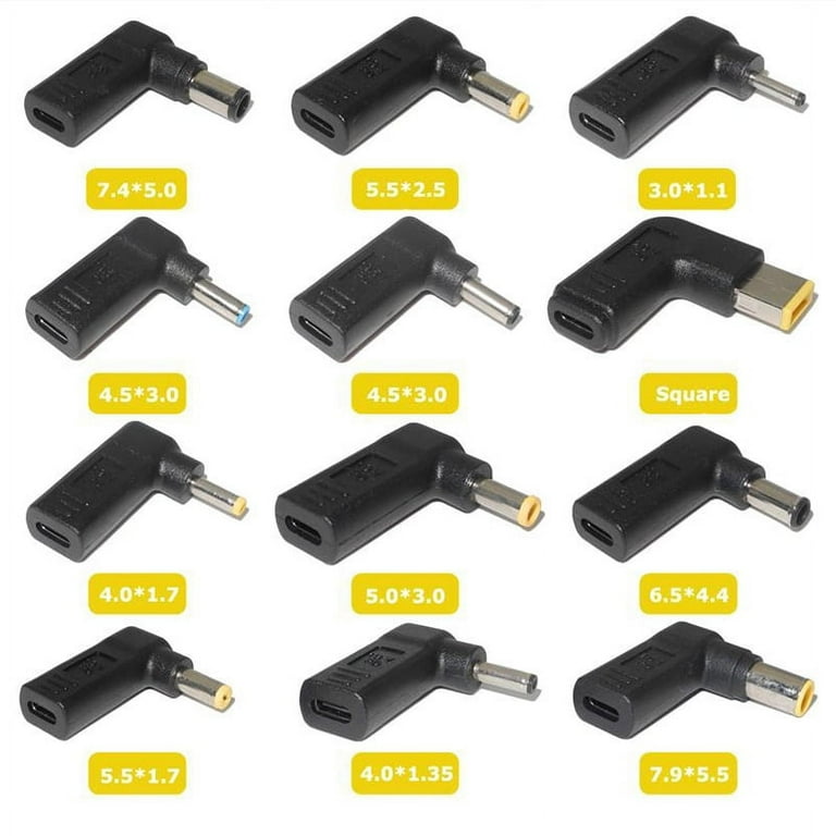 Laptop Power Adapter DC Plug USB-C to Universal Plug Converter for