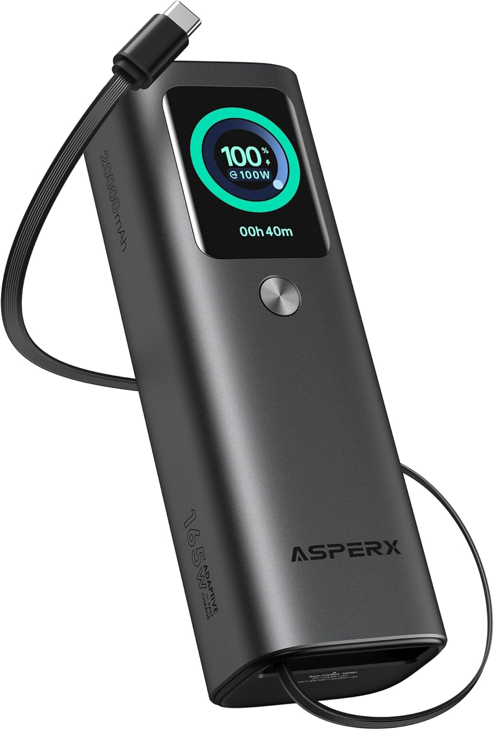 Laptop Power Bank, 165W 20,000mAh, Retractable Cab