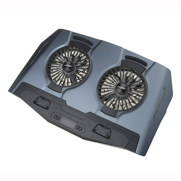 Laptop Riser Stand with 2xUSB Cooling Fan Holder Bracket Rack Aluminum Alloy