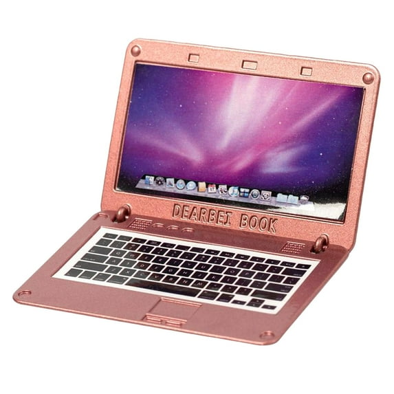 Laptop Scene Notebook for Study Decor Rose