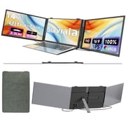 Laptop Screen Extender 0.17" Ultra-Thin, 14" 1080P FHD IPS Portable Monitor, Triple Screen Laptop Monitor Extender for 13"-17" Laptops, Plug & Play for Mac/Android/Chrome