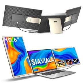 Laptop Screen Extender, 15.6" Ultra-Slim Portable Monitor for Laptops with 120% sRGB FHD 1080P IPS, 235°Rotation & Kickstand, Plug n Play for Windows Chome Linux Android Xbox Switch