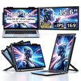 thumbnail image 1 of Laptop Screen Extender Dual Portable Monitor 15.6",FHD 1080P IPS USB-C Travel Monitor for 14-16.5" Laptops,Plug and Play Second Screen for Windows/Mac /Android/Switch/PS5/Xbox, 1 of 9