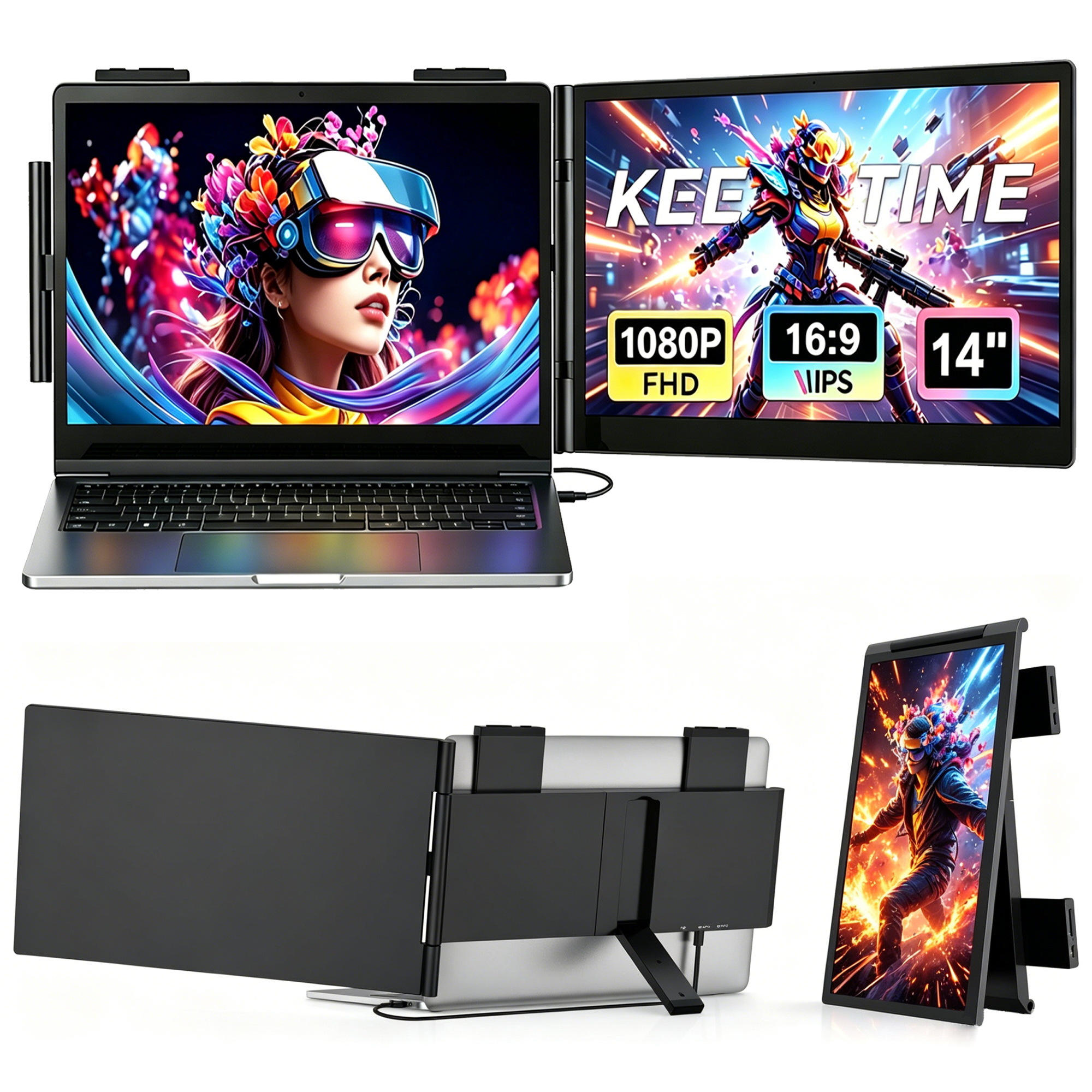 KEEPTIME Laptop Screen Extender, 14