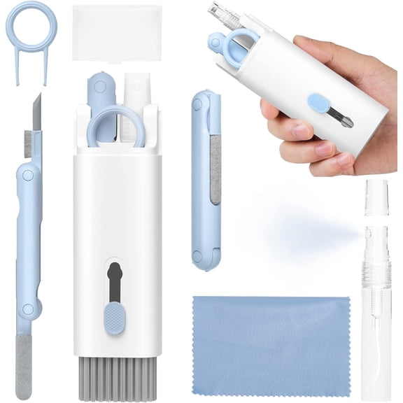 Laptop Screen Keyboard Earbud Cleaner KitElectronics Cleaning Tool for MacBook iPad iPhone Pro Cell Phone,Cleaner kit,Computer Cleaning Tool Kit(Blue)