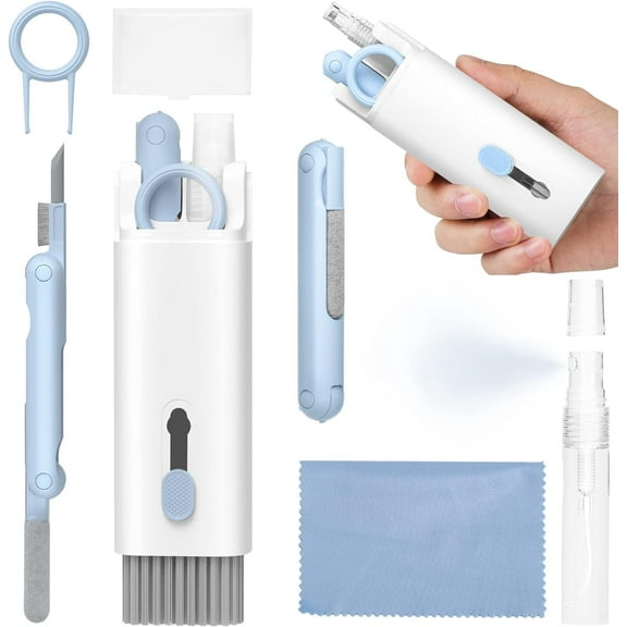 Laptop Screen Keyboard Earbud Cleaner Kit，Electronics Cleaning Tool for MacBook iPad iPhone Pro Cell Phone,Cleaner kit,Computer Cleaning Tool Kit(Blue)