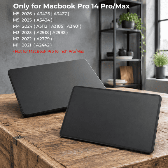 Laptop Shell for 14 Inch MacBook Pro (2026-2021, M5/M4/M3/M2/M1) Frosted Black